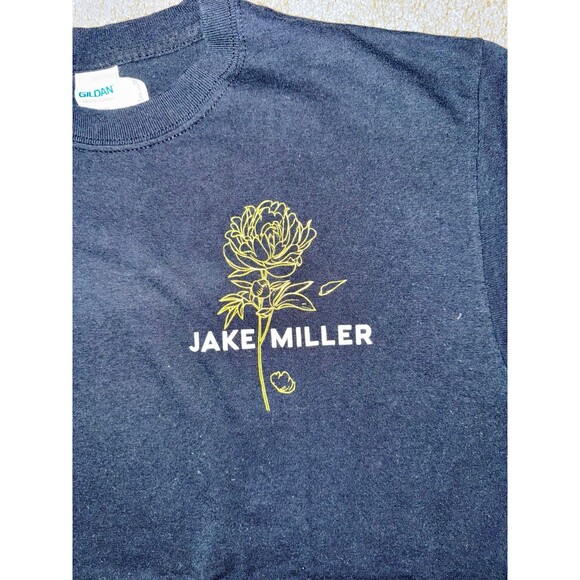 Jake Miller Hit and Run Tour MMXVIII Black Rose Graphic Tee - Unisex Medium - Picture 2 of 10